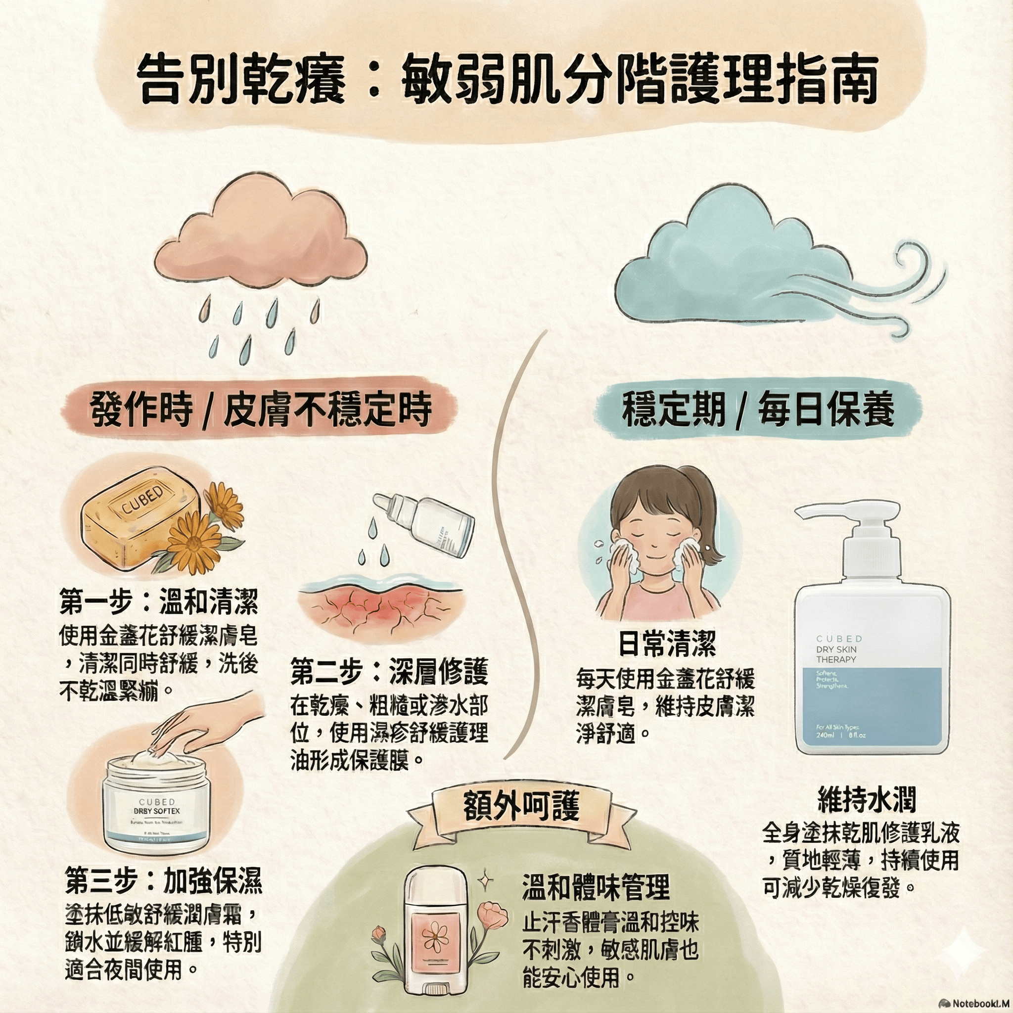 新年限定:全身濕疹肌 4-Step 修護組合